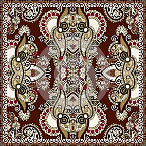 Traditional ornamental floral paisley bandanna