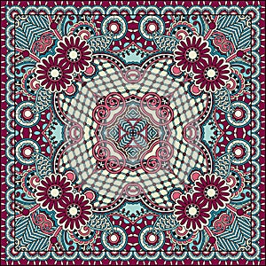 Traditional ornamental floral paisley bandanna