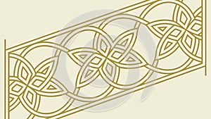 Traditional Ornate Geometric Interlocking Pattern Vector Generative AI