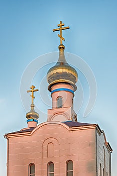 Traditional orthodox church in Frunze, small village in Crimea