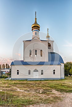 Traditional orthodox church in Frunze, small village in Crimea