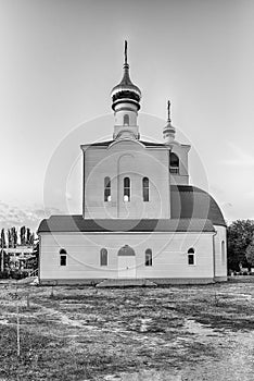 Traditional orthodox church in Frunze, small village in Crimea