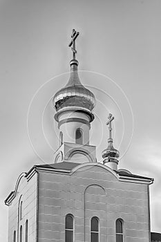 Traditional orthodox church in Frunze, small village in Crimea