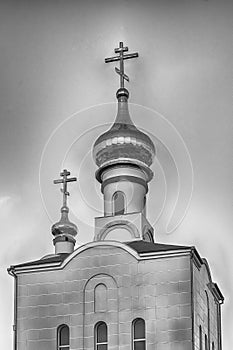 Traditional orthodox church in Frunze, small village in Crimea