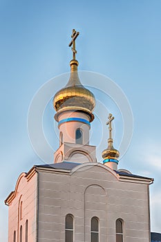 Traditional orthodox church in Frunze, small village in Crimea photo