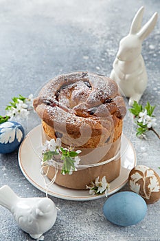 Traditional Orthodox Easter bread Kulich