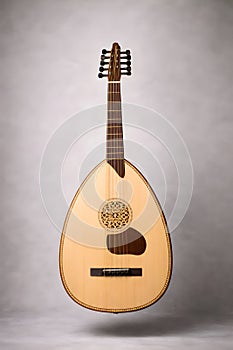 Traditional Ottoman Lavta Isolated In Studio Representing Historical String Music
