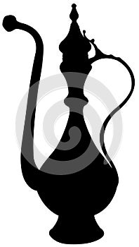 A traditional ottoman silver pot