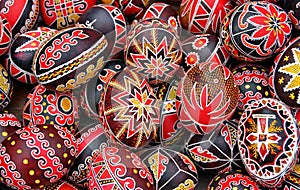 Traditional painted Easter egg from Romania
