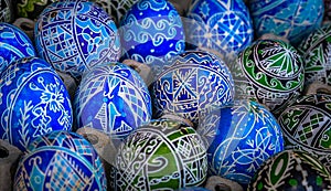 Traditional painted Easter eggs