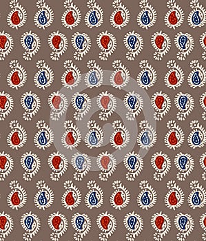 Traditional Paisley Pattern on vintage background