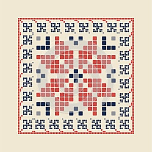 Traditional Palestinian Embroidery Pattern.