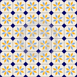 Traditional Palestinian Floor Tiles Seamless pattern.