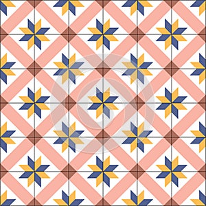 Traditional Palestinian Floor Tiles Seamless pattern.