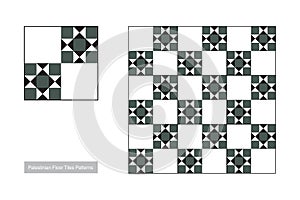 Traditional Palestinian Floor Tiles Seamless pattern.