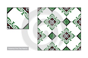 Traditional Palestinian Floor Tiles Seamless pattern.