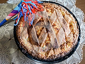 The traditional Pastiera Napoletana