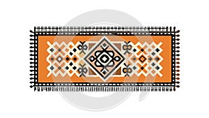 Traditional Persian Carpet Rug Pattern Vector, vector design Generative AI