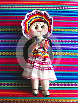 Traditional Peruvian doll `Cholita`