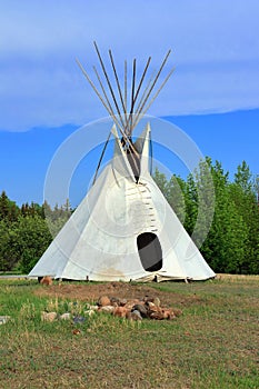 Traditional Plains First Nations Tipi, Regina, Saskatchewan, Canada