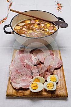 A traditional Polish Easter dish called swieconka.