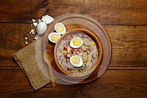 Traditional polish Easter soup Zurek