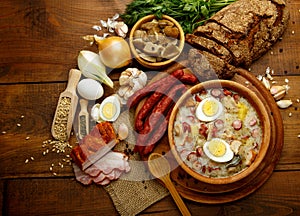 Traditional polish Easter soup Zurek