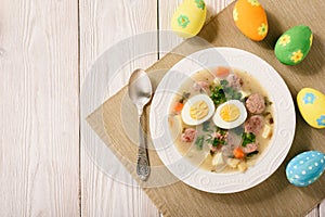 Traditional polish easter soup - zurek.