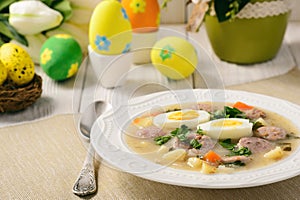 Traditional polish easter soup - zurek.