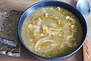Traditional polish tripe soup flaki
