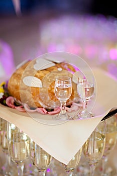 Traditional polish wedding bread detail