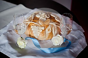 Traditional polish wedding bread detail