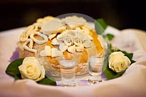 Traditional polish wedding bread detail