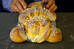 Traditional polish white poppy seeds pastry