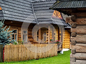 Traditional polish wooden hut from Zakopane, Poland