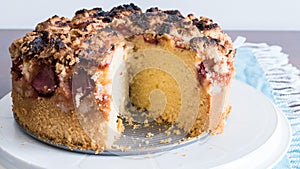 Traditional polish yeast cake
