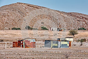Traditional poor african house, huts, Erongo Namibia