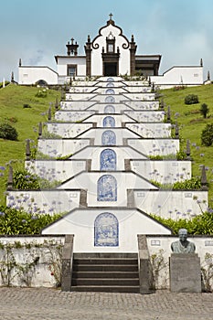 Traditional portuguese chapel in Sao Miguel, Azores, Portugal.