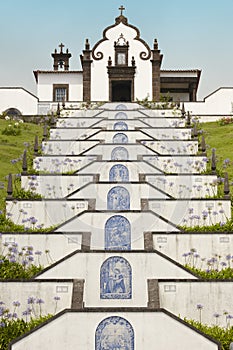 Traditional portuguese chapel in Sao Miguel, Azores, Portugal.