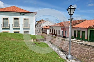 Traditional portuguese colonial architecture in Alcantara, Brazil