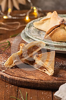 Traditional portuguese conventual sweet called Pitos de Santa Luzia from Vila Real, Portugal