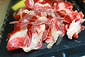 Traditional portuguese dry cured ham photo