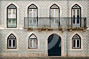 Traditional portuguese house in Alfama neighborhood, Lisbon, Portugal