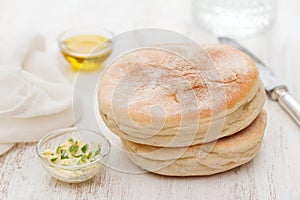 Traditional portuguese potato bread of Madeira - bolo de caco