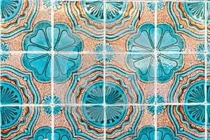 Traditional portuguese tile Azulejo