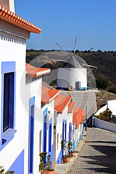 Traditional portuguese windmill near Odeceixe Aljezur, Portugal photo