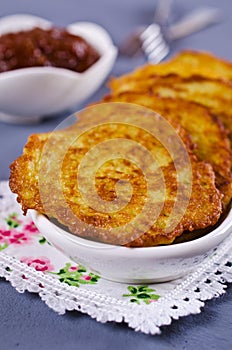 Traditional potato pancakes