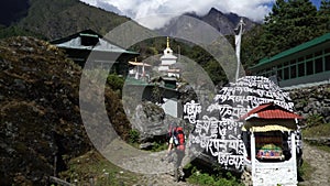 Traditional prayer stone in Nepal