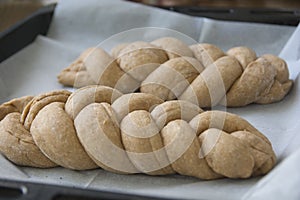 Traditional prebaked Challah bread