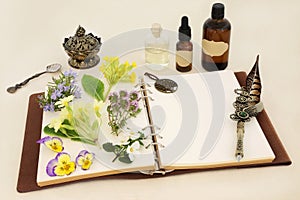 Traditional Preparation of Homeopathic Herbal Medicine photo